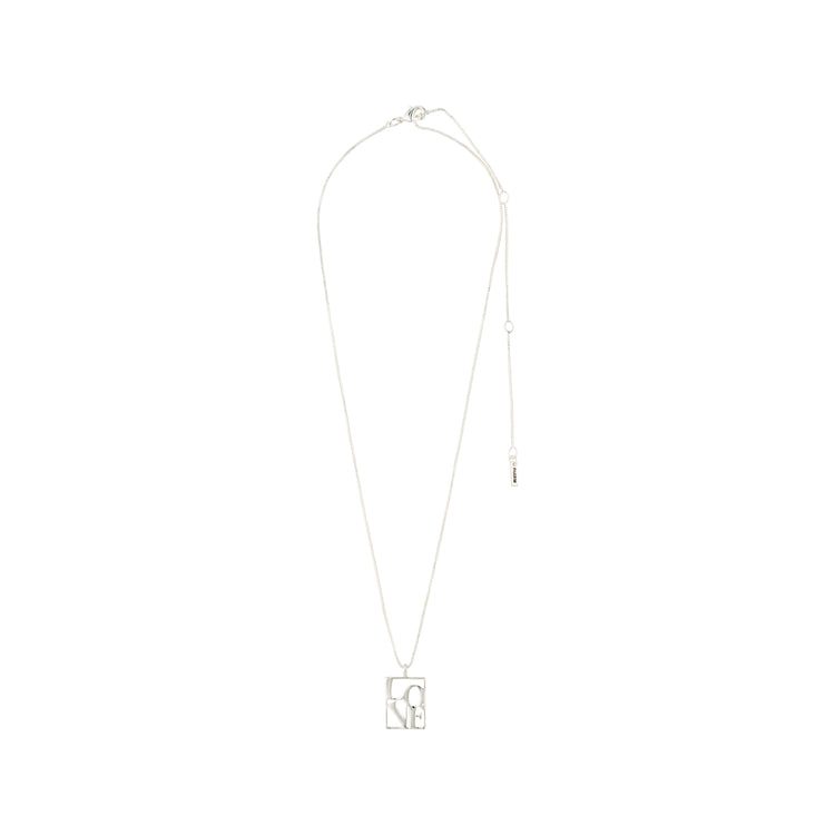Pilgrim LOVE TAG, recycelte LOVE Halskette versilbert Riesige Ersparnisse