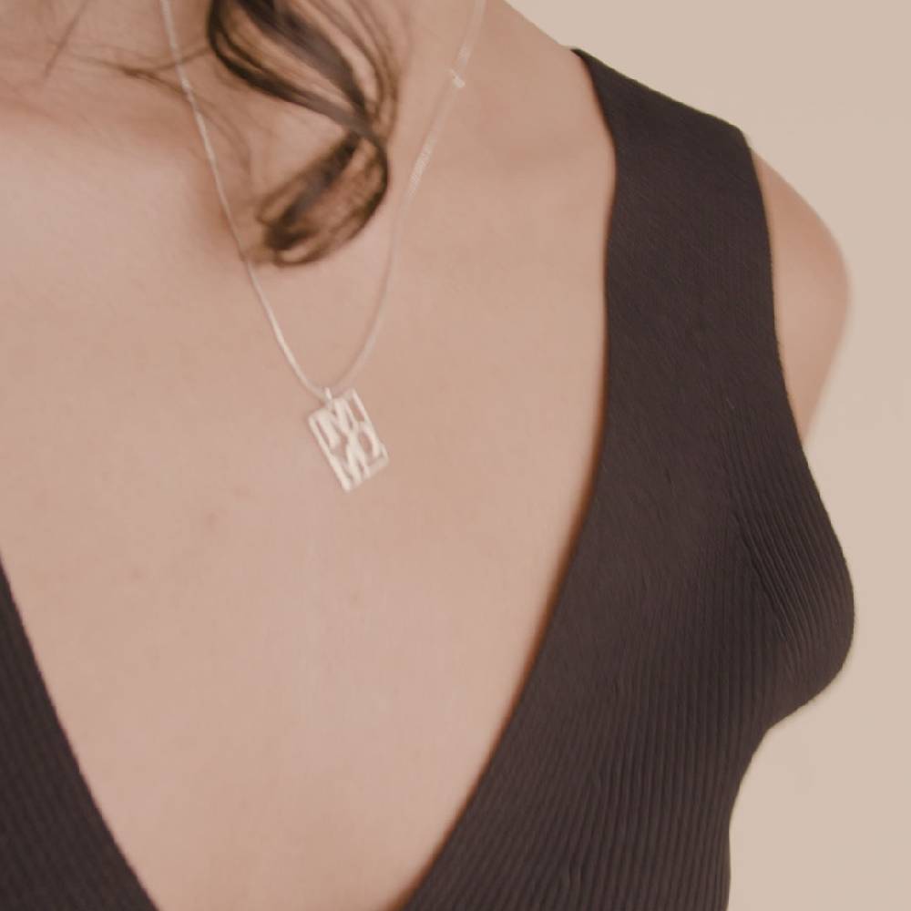 Pilgrim LOVE TAG, recycelte MOM Halskette versilbert VIP-Rabatte