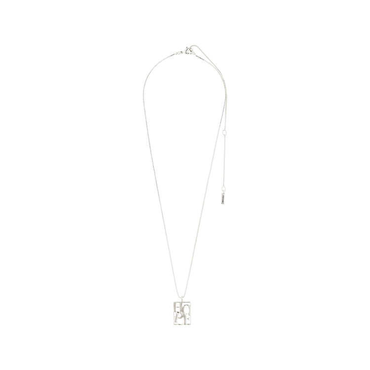 Pilgrim LOVE TAG, recycelte HOPE Halskette versilbert Tiefpreis