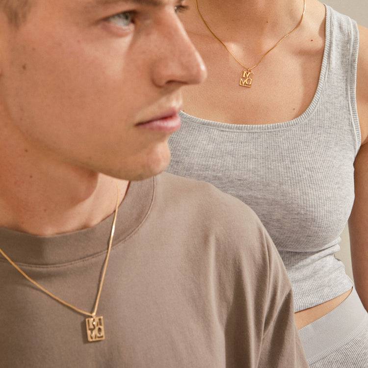 Pilgrim LOVE TAG, recycelte MOM Halskette vergoldet JETZT KAUFEN