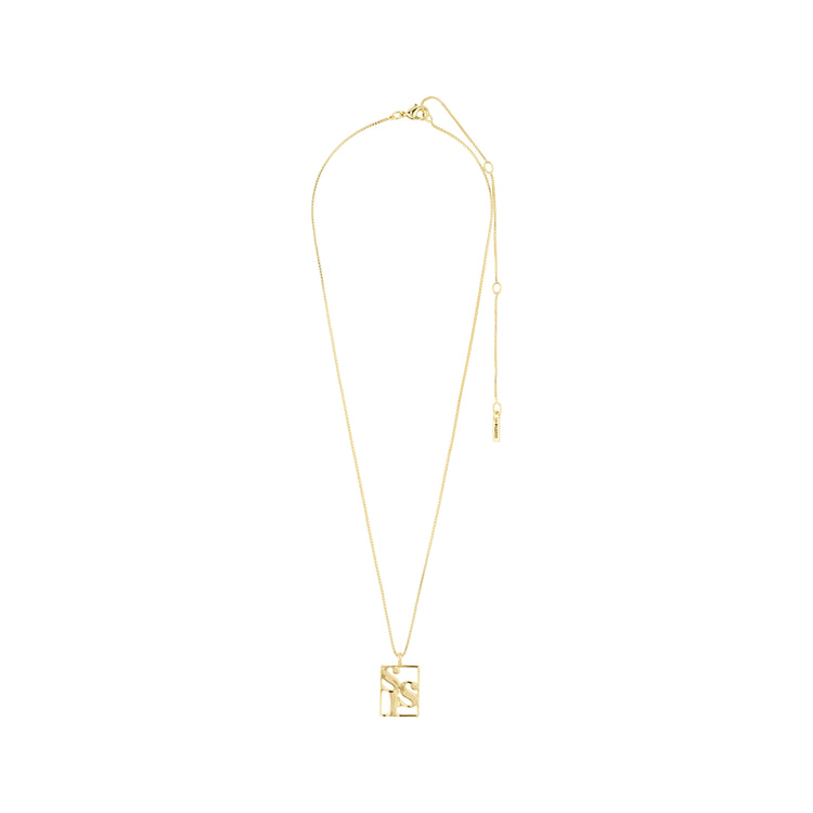 Pilgrim LOVE TAG, recycelte SIS Halskette vergoldet Neueste Stile
