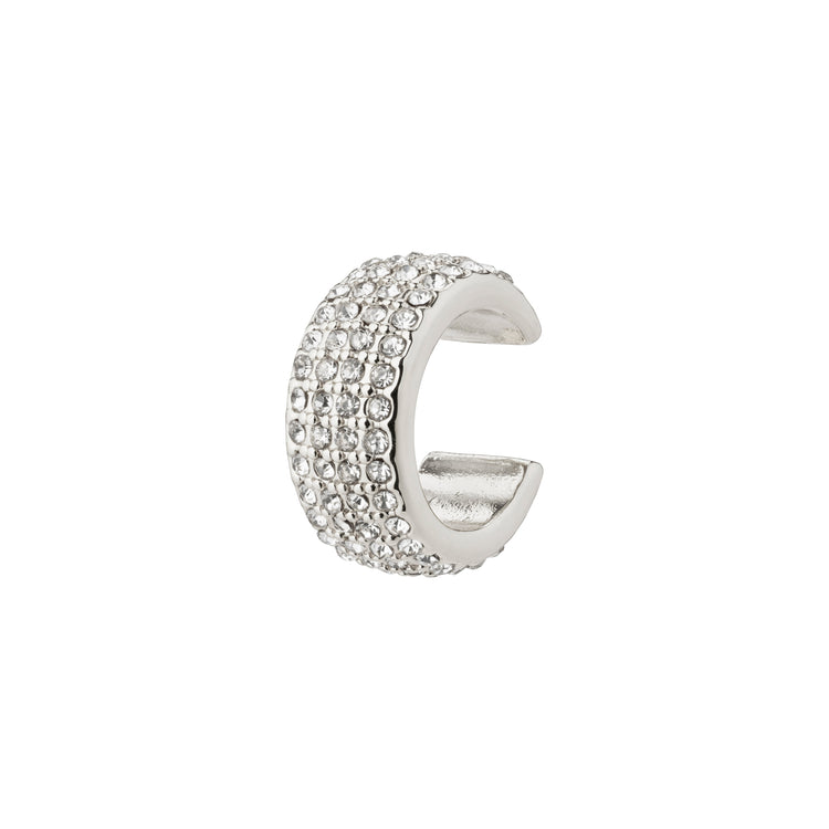 Pilgrim MATYLDA recycelter Kristall-Cuff-Ohrring versilbert Clearance-Verkauf