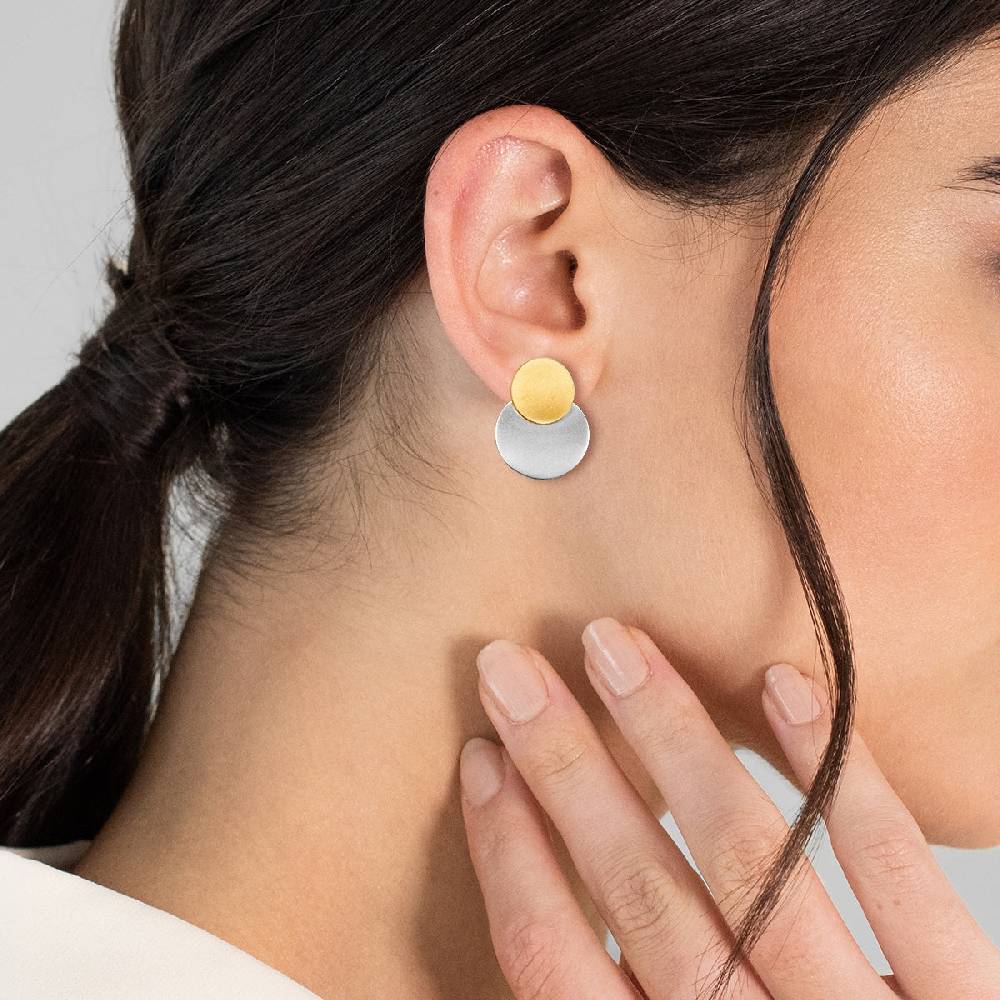 Rafaela Donata Ohrstecker Sterling Silber bicolor Kauf eins, bekomm eins gratis
