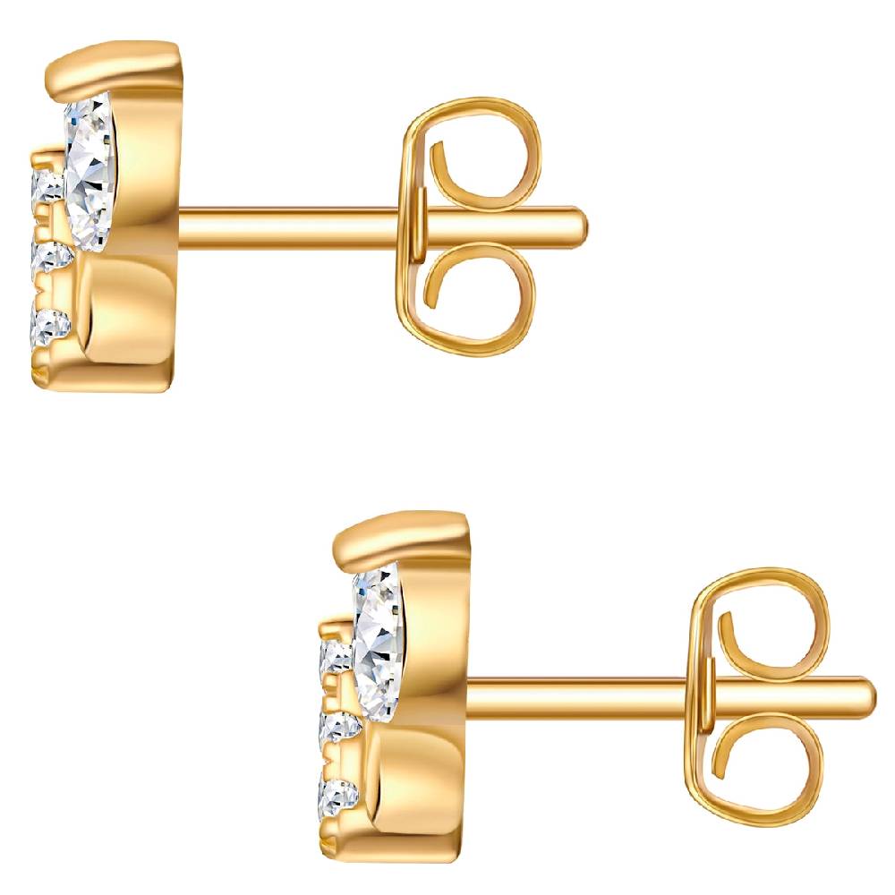Rafaela Donata Ohrstecker Sterling Silber gelbgold Zirkonia weiß Begrenzte Freigabe