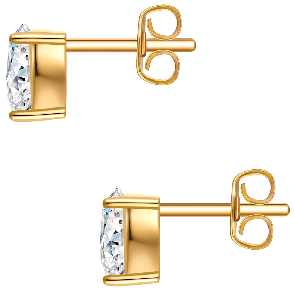 Rafaela Donata Ohrstecker Sterling Silber gelbgold Zirkonia weiß Neueste Stile