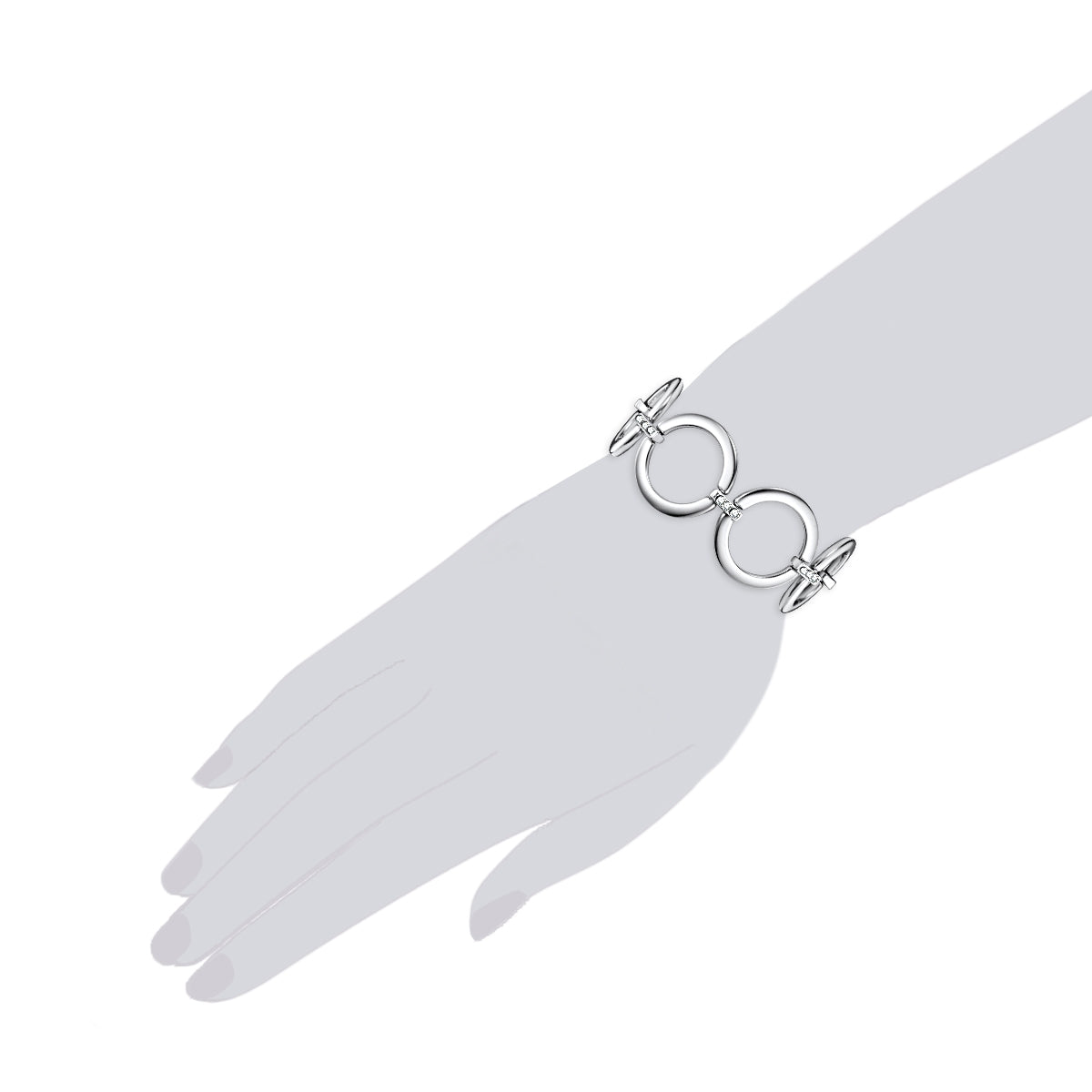 Rafaela Donata Armband verziert mit Kristallen von Swarovski® weiß Kostenloser Versand international