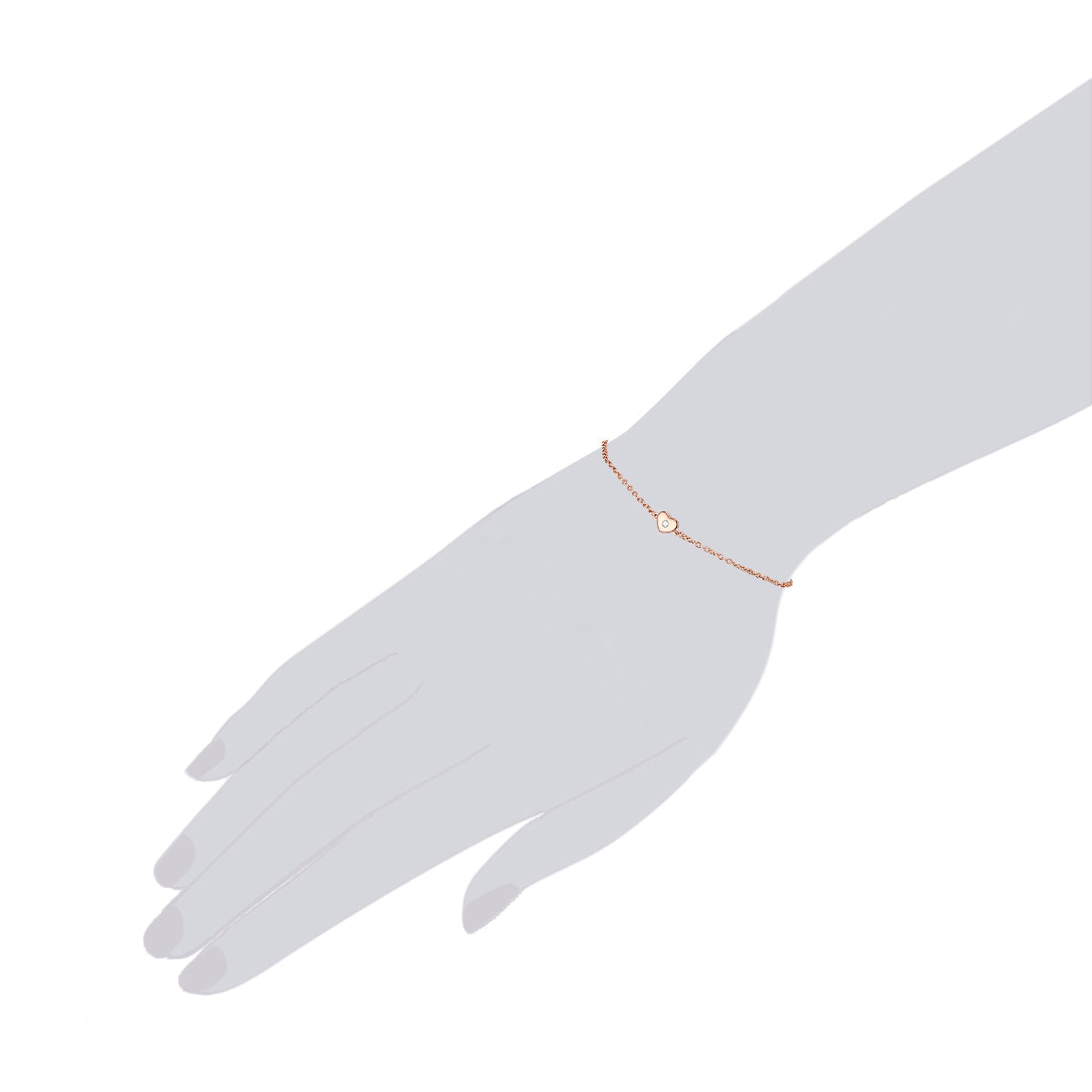 Rafaela Donata Armband Sterling Silber roségold Zirkonia weiß Begrenzt auf 3 Tage
