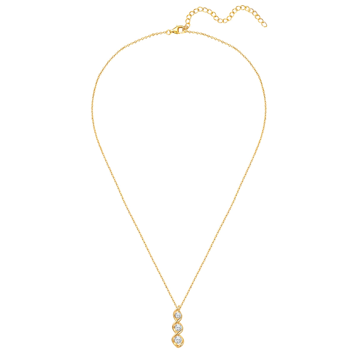 Rafaela Donata Kette mit Anhänger Sterling Silber gelbgold Zirkonia weiß Fabrik Onlineshop
