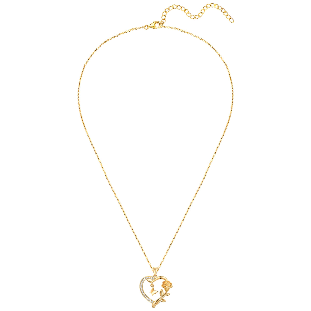 Rafaela Donata Kette mit Anhänger Sterling Silber gelbgold Zirkonia weiß Begrenztes Angebot