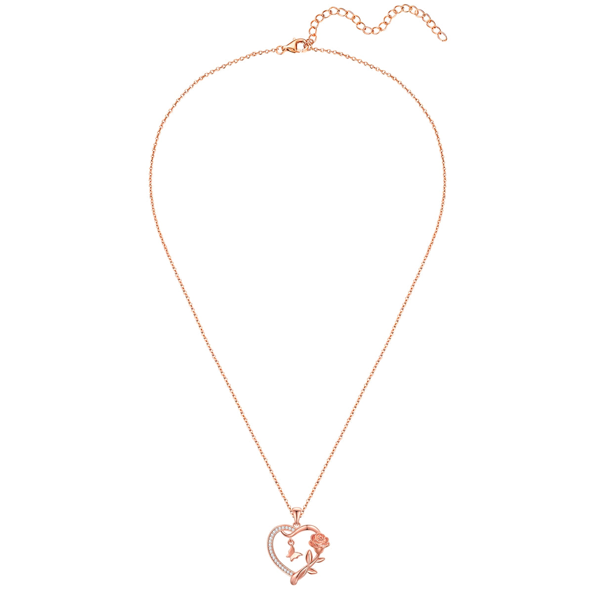 Rafaela Donata Kette mit Anhänger Sterling Silber roségold Zirkonia weiß Online Shopping