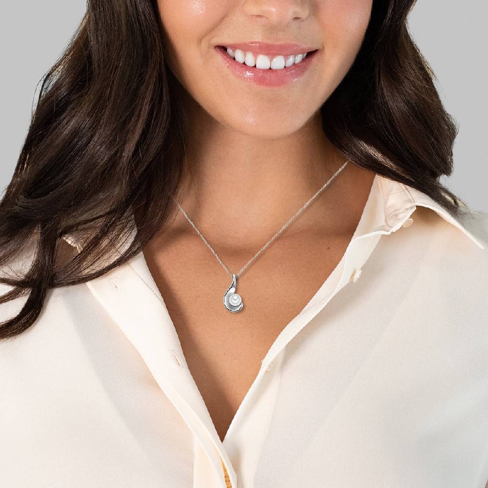 Rafaela Donata Kette mit Anhänger Sterling Silber Süßwasser-Zuchtperle weiß Preisnachlass