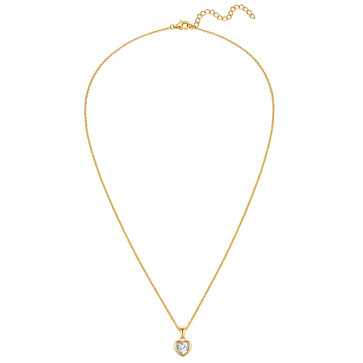 Rafaela Donata Kette mit Anhänger Sterling Silber gelbgold Zirkonia weiß Osterangebot