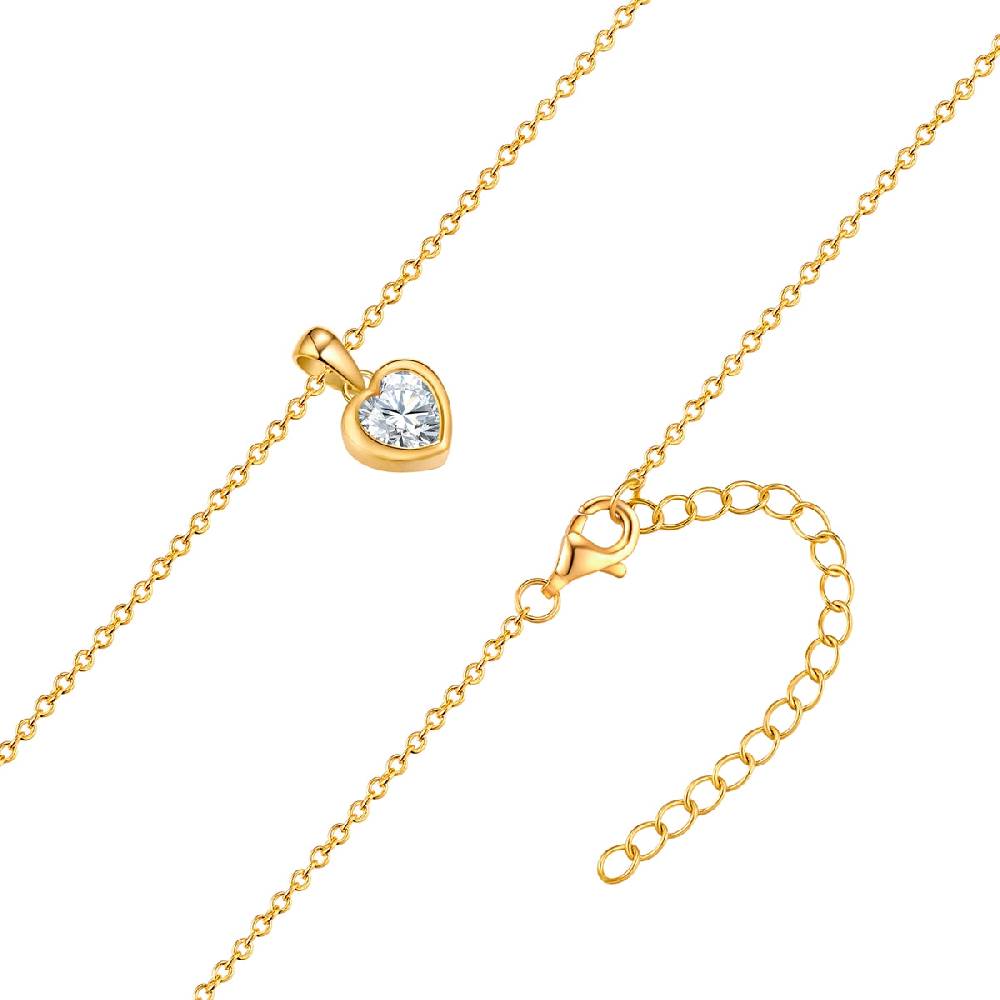 Rafaela Donata Kette mit Anhänger Sterling Silber gelbgold Zirkonia weiß Osterangebot