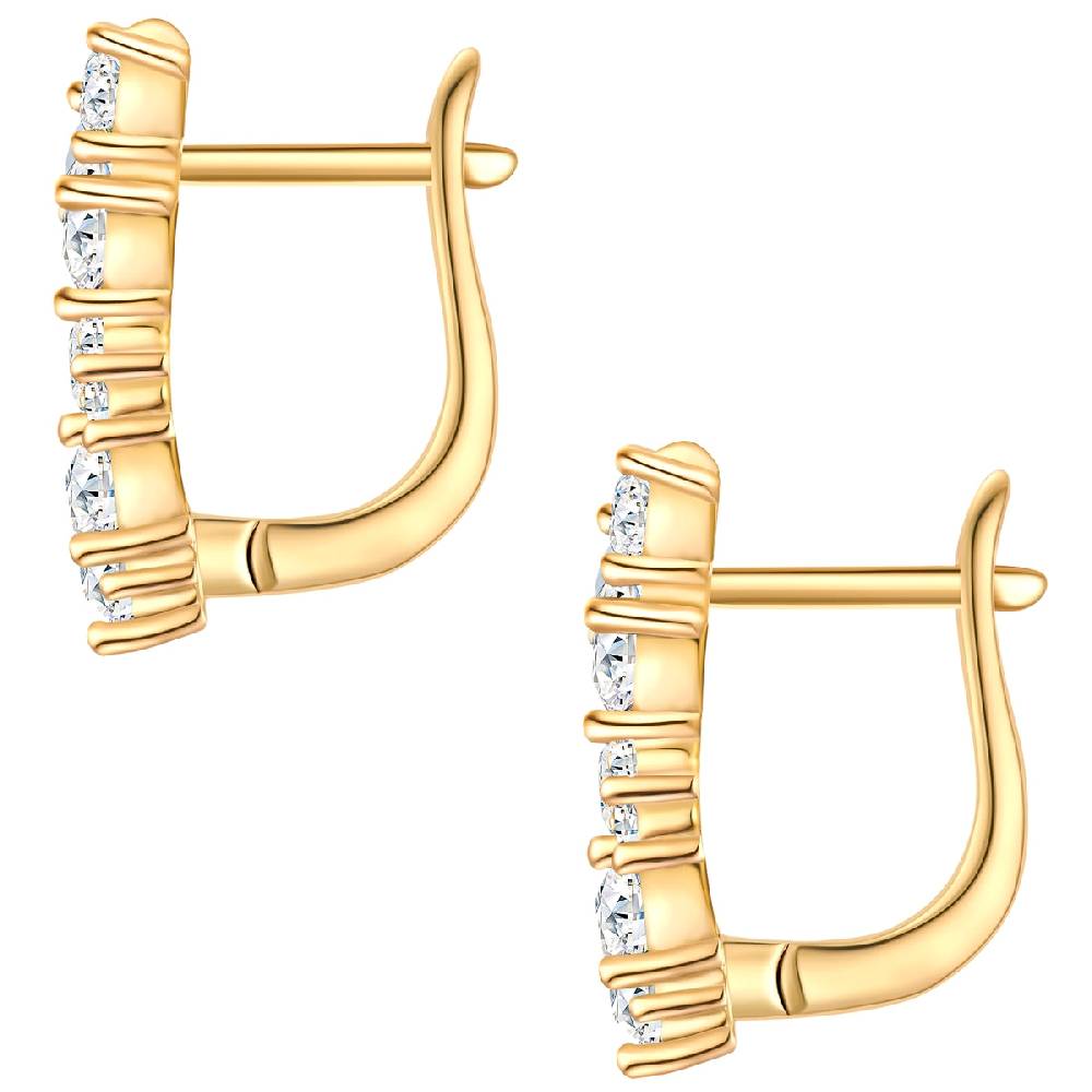 Rafaela Donata Creolen Sterling Silber gelbgold Zirkonia weiß Online Outlet