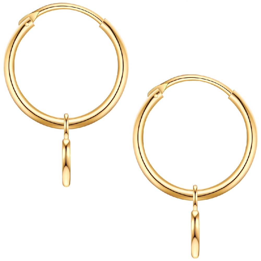 Rafaela Donata Creolen Sterling Silber gelbgold Zirkonia weiß Wochenangebot