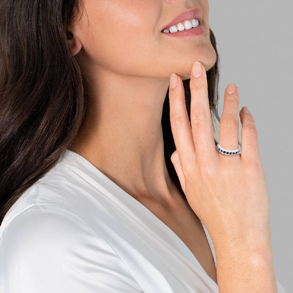 Rafaela Donata Ring Sterling Silber Zirkonia schwarz 50% Rabatt mit kostenlosem Versand