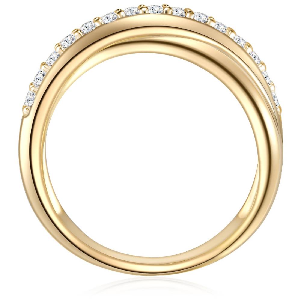 Rafaela Donata Ring Sterling Silber gelbgold Zirkonia weiß Kostenloser Versand international
