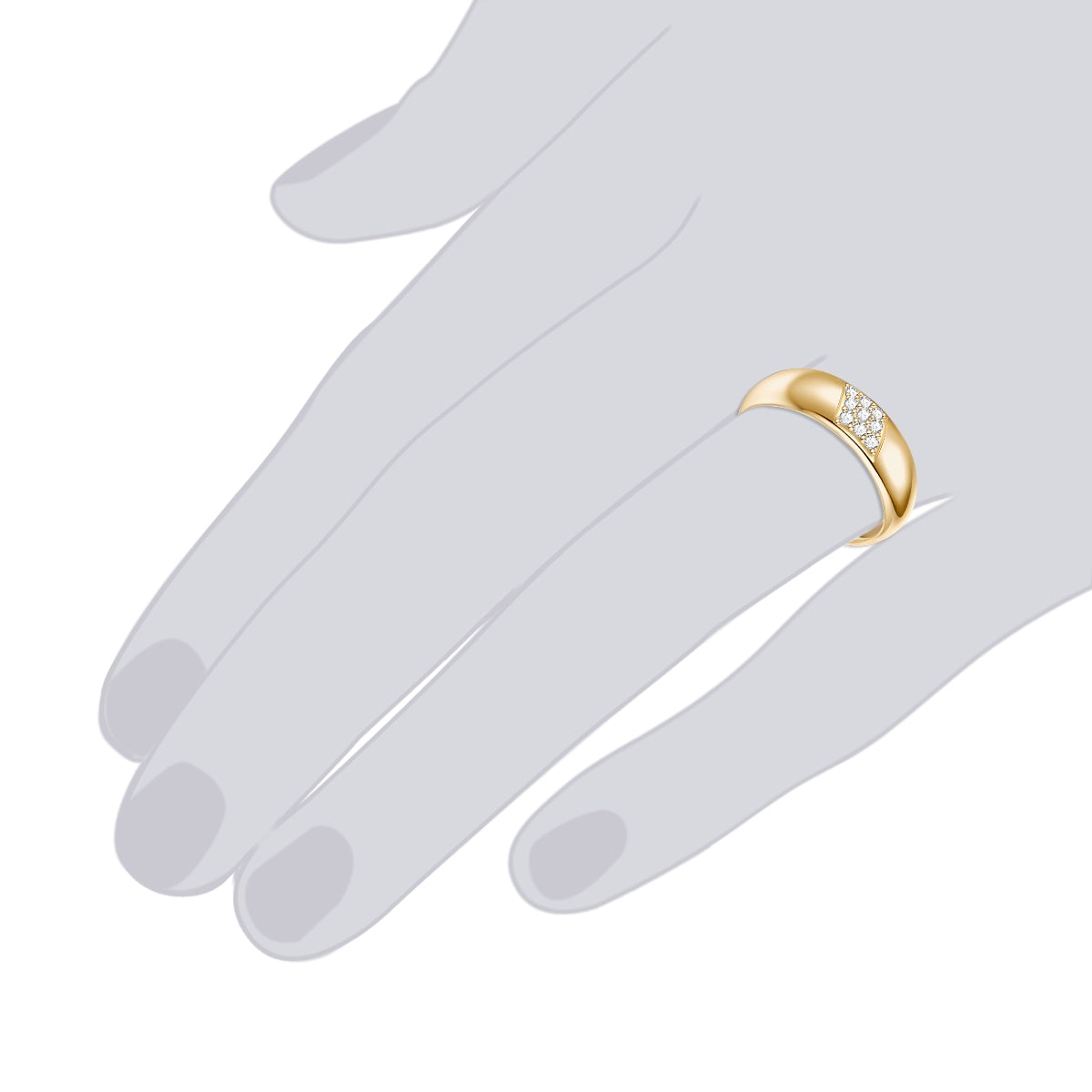 Rafaela Donata Ring Sterling Silber gelbgold Zirkonia weiß Fabrikladen