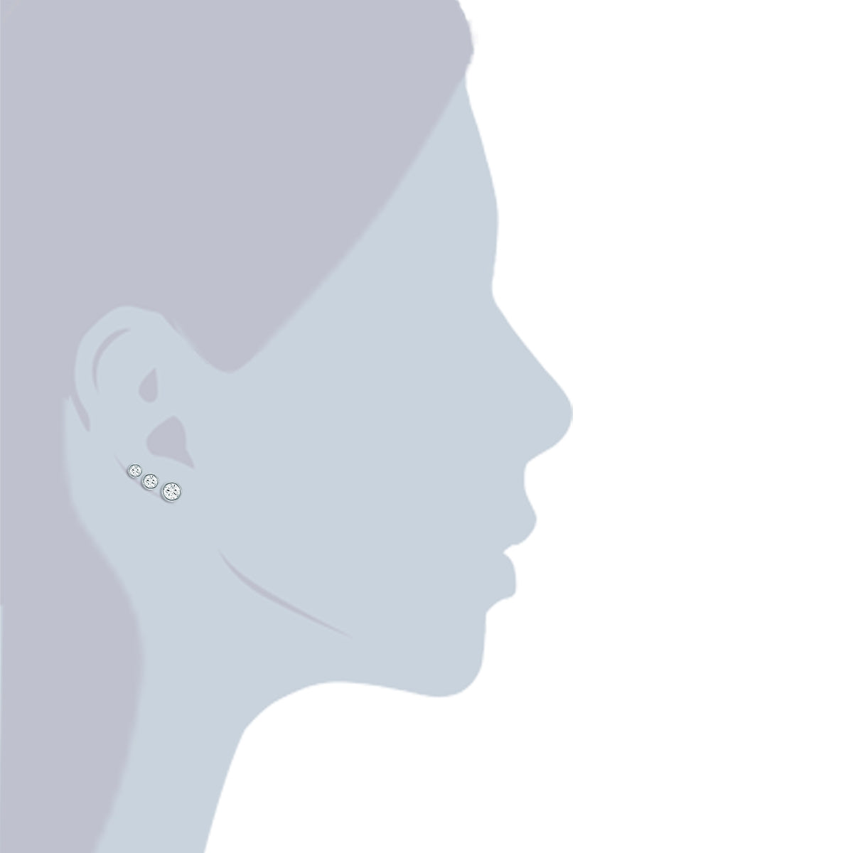 Rafaela Donata 3er Set Ohrstecker Sterling Silber verziert mit Kristallen von Swarovski® weiß Rabatte dieses Monats