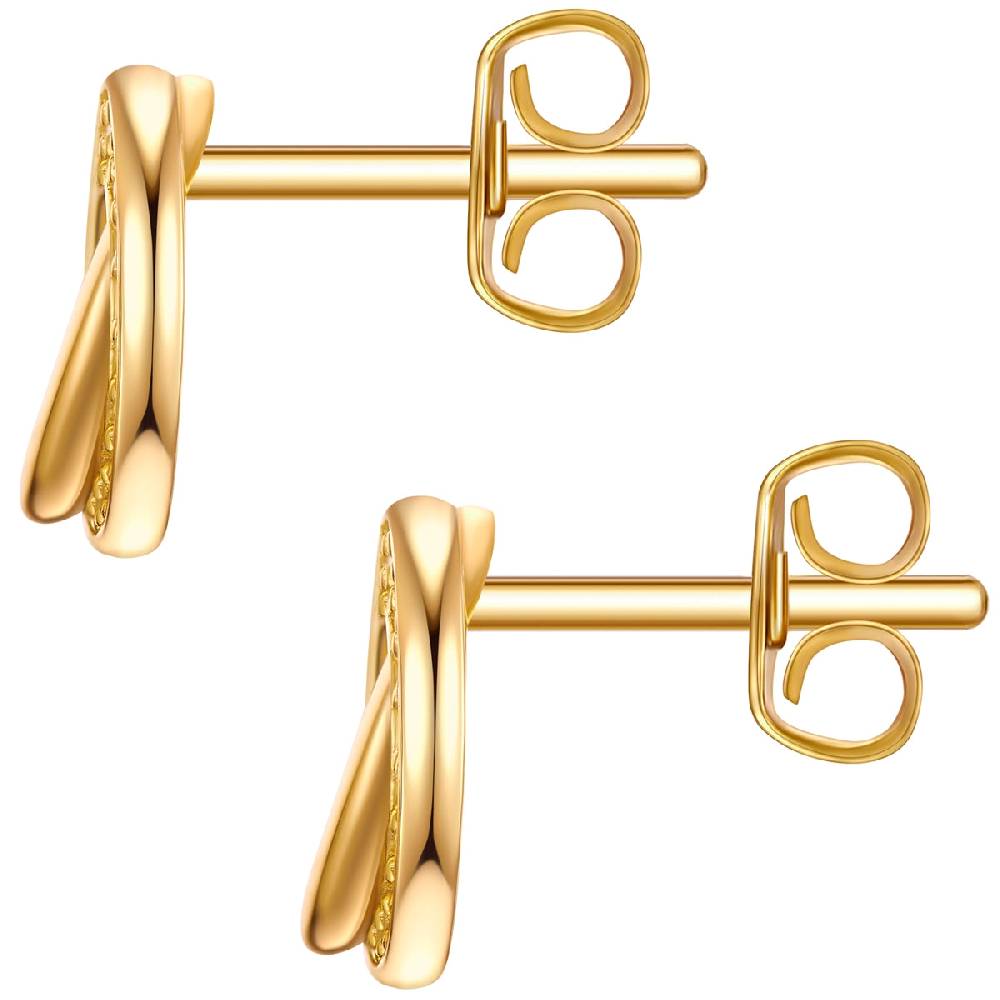 Rafaela Donata Ohrstecker Sterling Silber gelbgold Zirkonia weiß Flash Sale