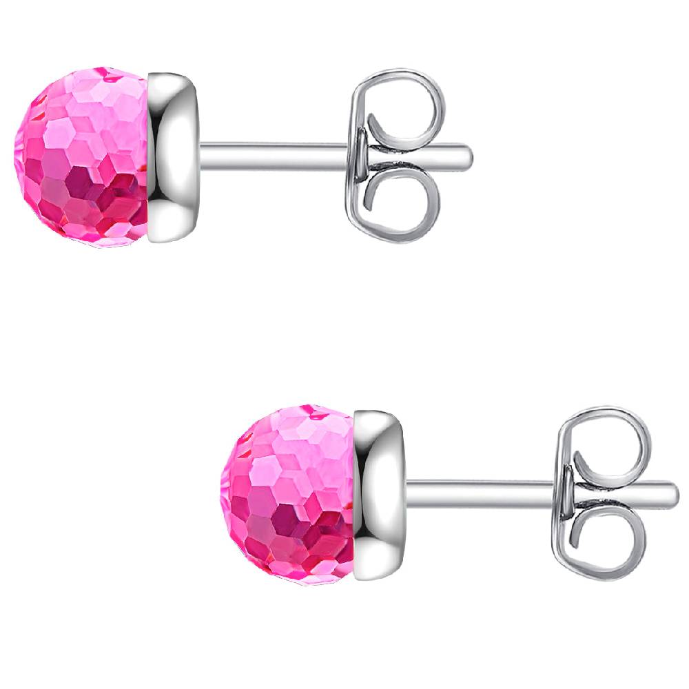 Rafaela Donata Ohrstecker Sterling Silber verziert mit Kristallen von Swarovski® rosa Exklusivangebot