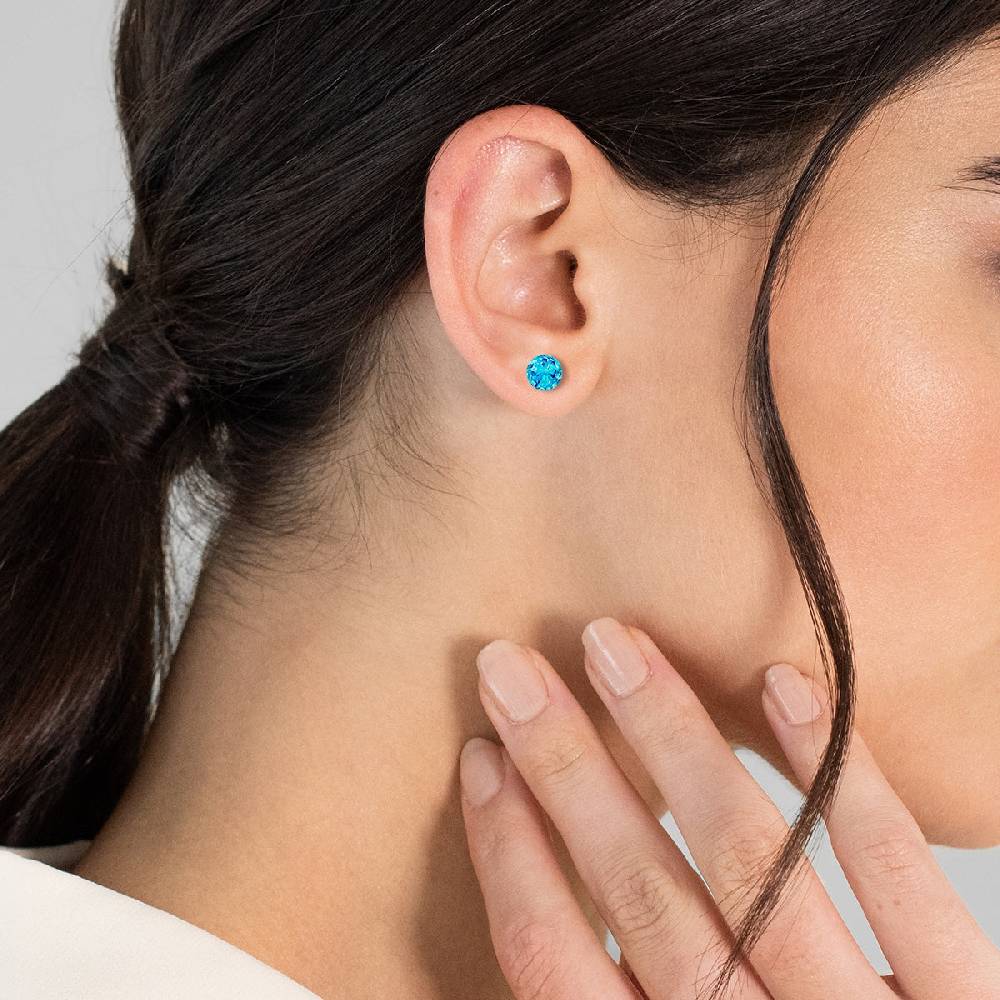 Rafaela Donata Ohrstecker Sterling Silber verziert mit Kristallen von Swarovski® hellblau Black Friday