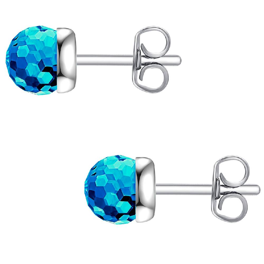 Rafaela Donata Ohrstecker Sterling Silber verziert mit Kristallen von Swarovski® hellblau Black Friday