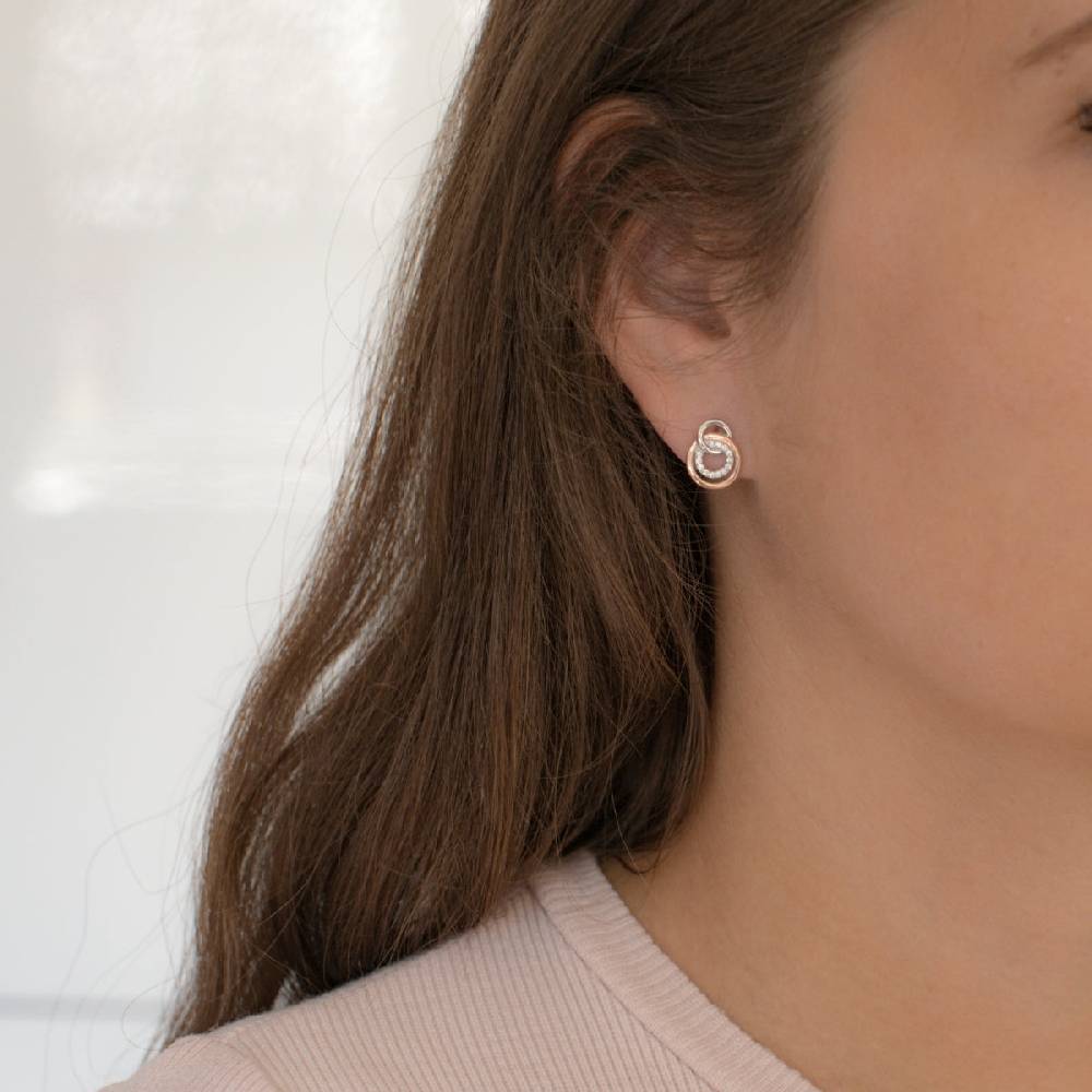 Rafaela Donata Ohrstecker Sterling Silber bi-Color Zirkonia weiß Osterangebot