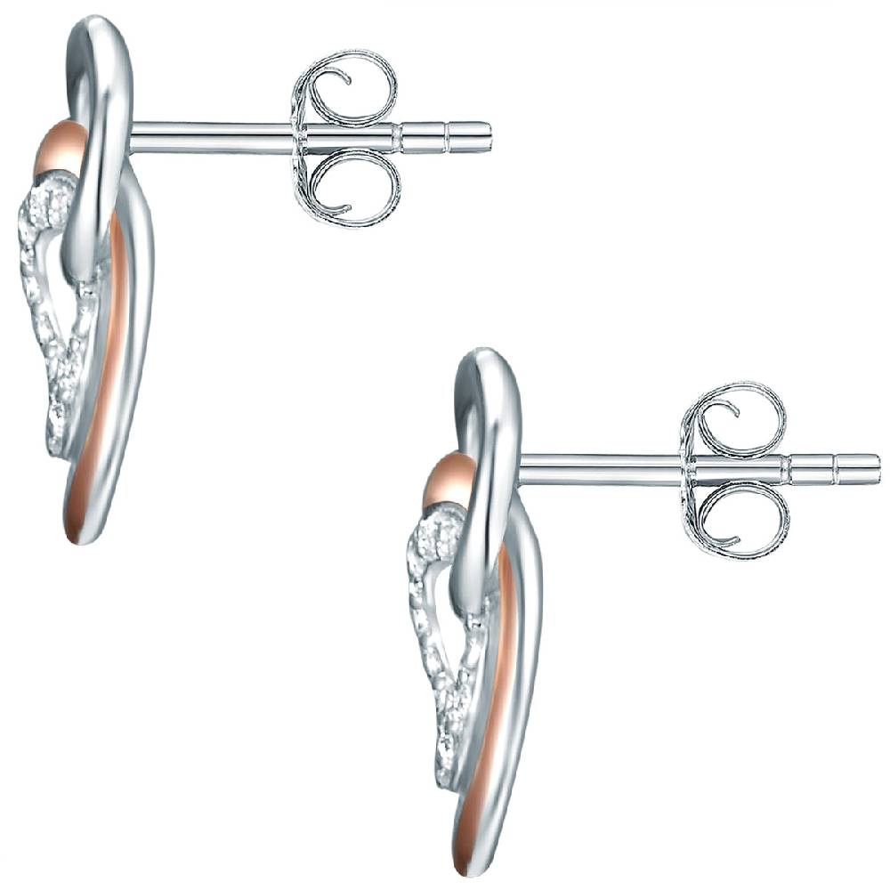 Rafaela Donata Ohrstecker Sterling Silber bi-Color Zirkonia weiß Osterangebot