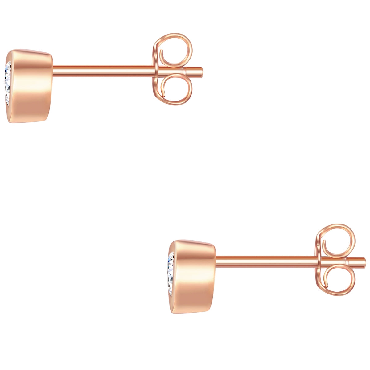 Rafaela Donata Ohrstecker Sterling Silber roségold Zirkonia weiß Muttertagsangebot