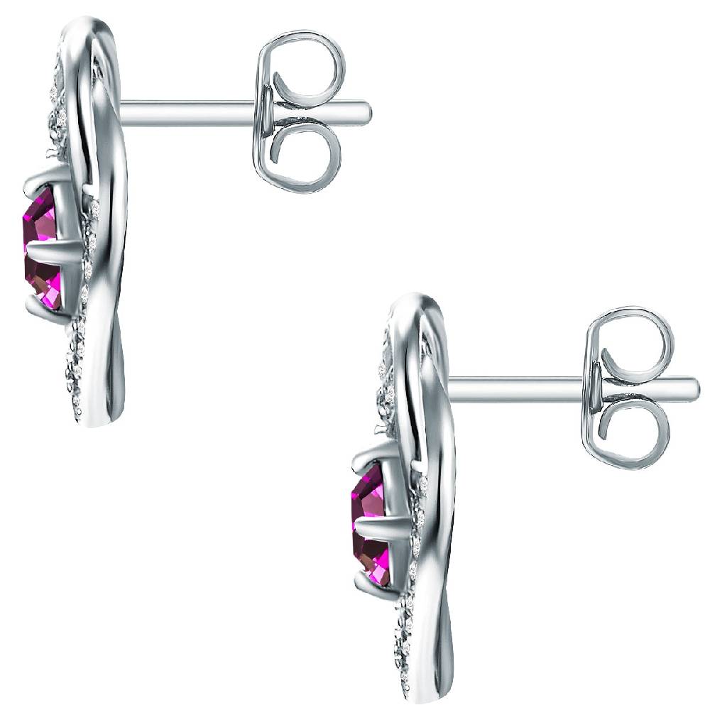 Rafaela Donata Ohrstecker Sterling Silber verziert mit Kristallen von Swarovski® amethyst Zirkonia weiß Riesige Ersparnisse