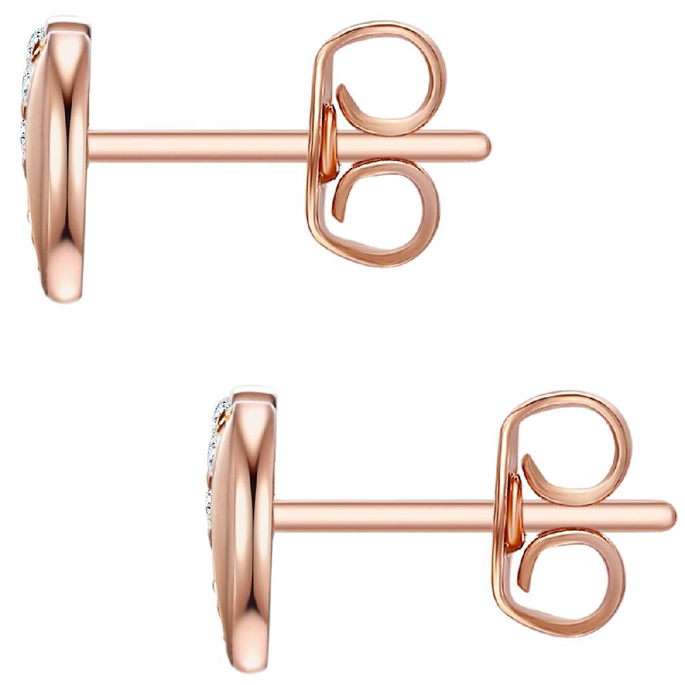 Rafaela Donata Ohrstecker Sterling Silber roségold Zirkonia weiß Tiefpreis