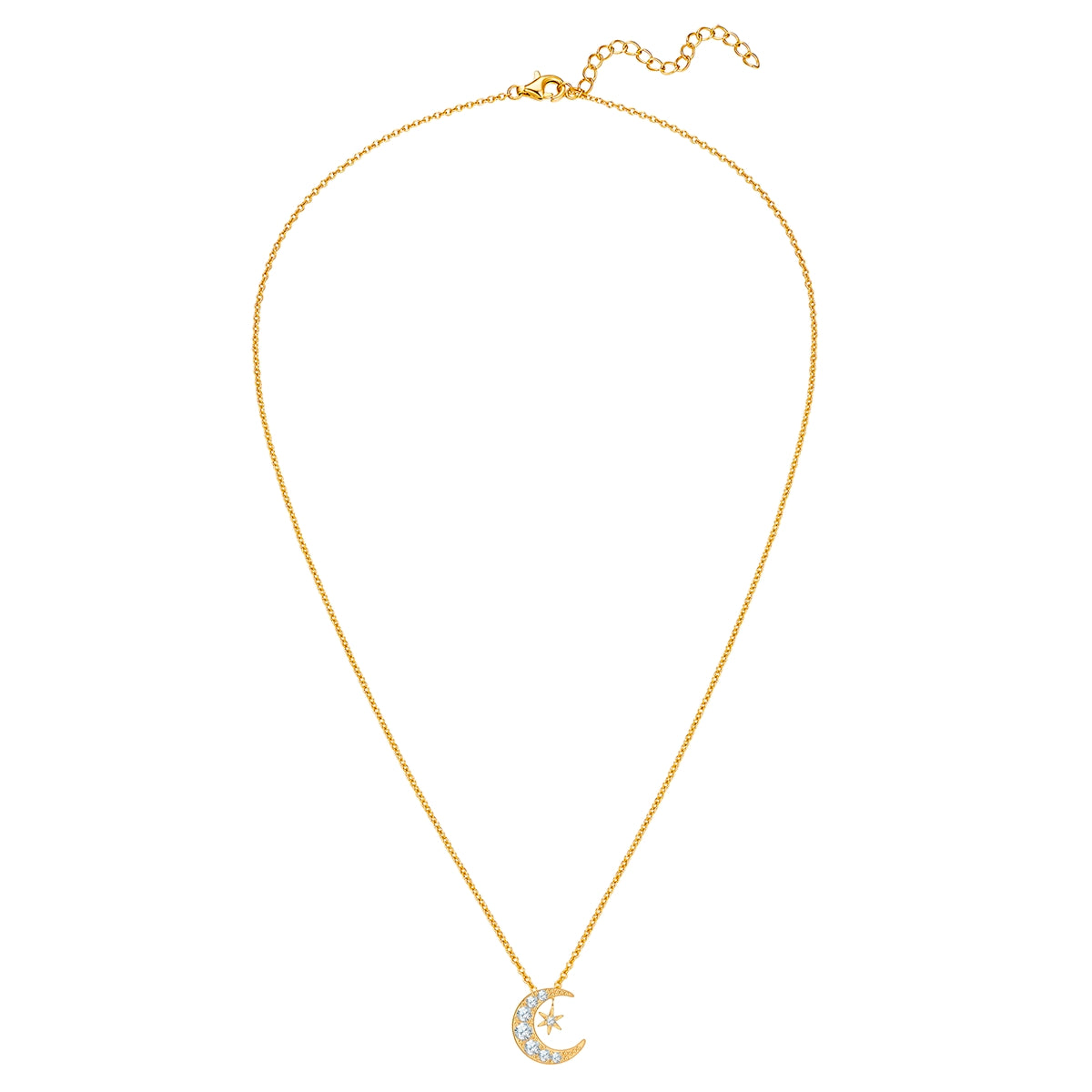 Rafaela Donata Kette mit Anhänger Sterling Silber gelbgold Zirkonia weiß Bis zu 50% Rabatt