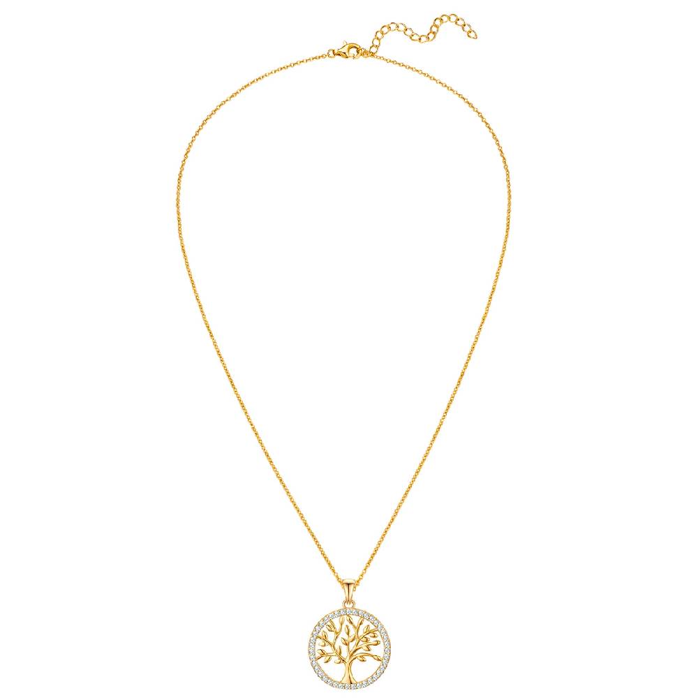 Rafaela Donata Kette mit Anhänger Sterling Silber gelbgold Zirkonia weiß Bis zu 65% Rabatt