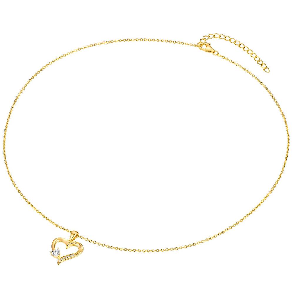 Rafaela Donata Kette mit Anhänger Sterling Silber gelbgold Zirkonia weiß Discount Store für neue Produkte