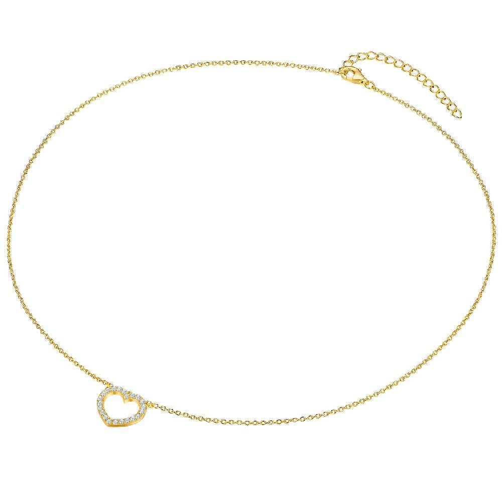 Rafaela Donata Kette mit Anhänger Sterling Silber gelbgold Zirkonia weiß Clearance-Verkauf