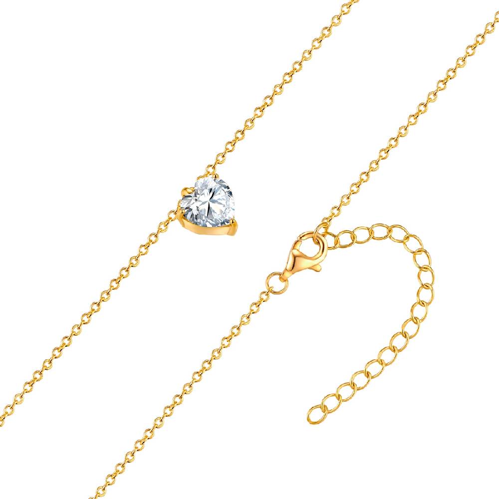 Rafaela Donata Kette mit Anhänger Sterling Silber gelbgold Zirkonia weiß Online