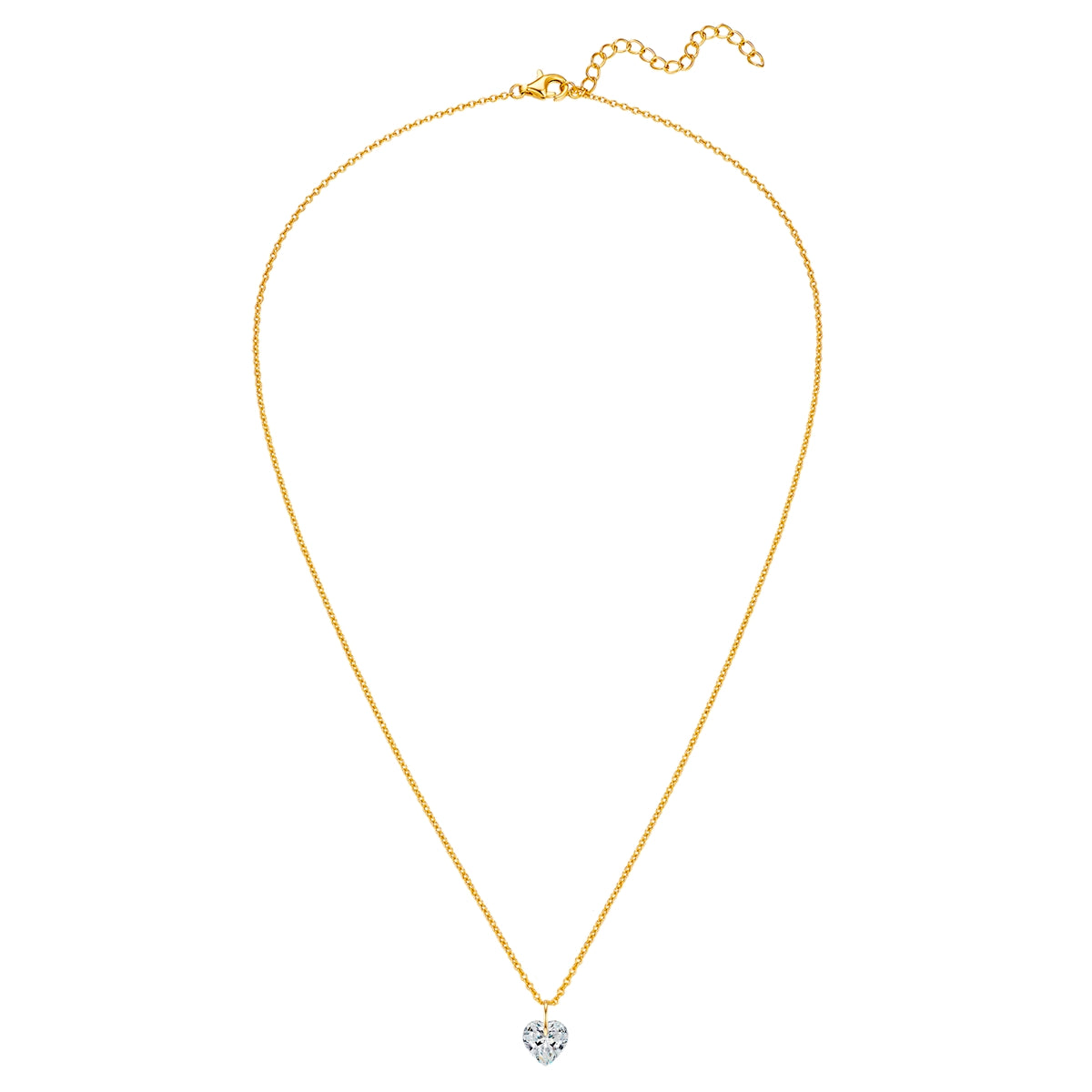 Rafaela Donata Kette mit Anhänger Sterling Silber gelbgold Zirkonia weiß im Angebot