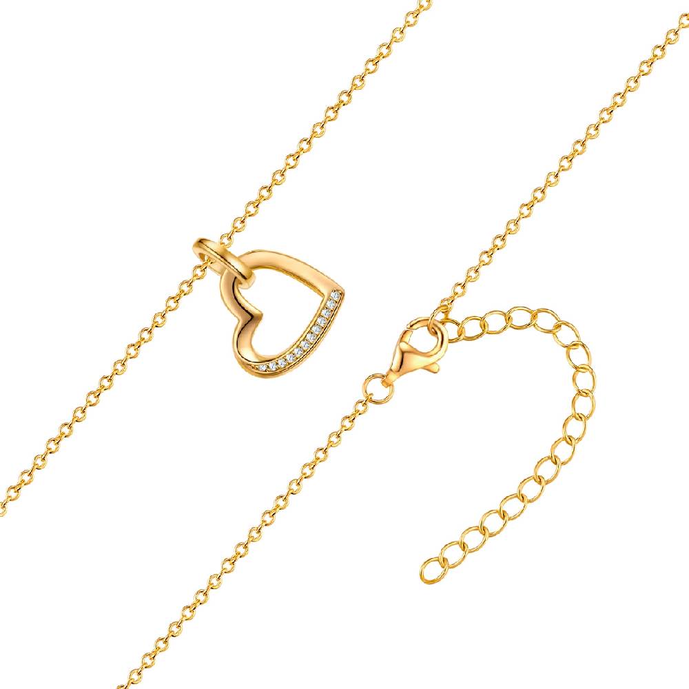 Rafaela Donata Kette mit Anhänger Sterling Silber gelbgold Zirkonia weiß Günstig kaufen