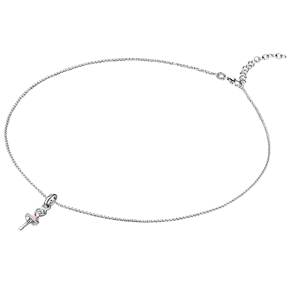 Rafaela Donata Kette mit Anhänger Sterling Silber Emaille rosa Großer Ausverkauf