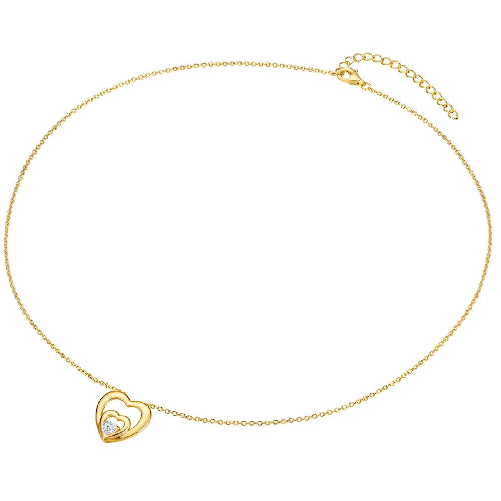Rafaela Donata Kette mit Anhänger Sterling Silber gelbgold Zirkonia weiß Cyber Monday