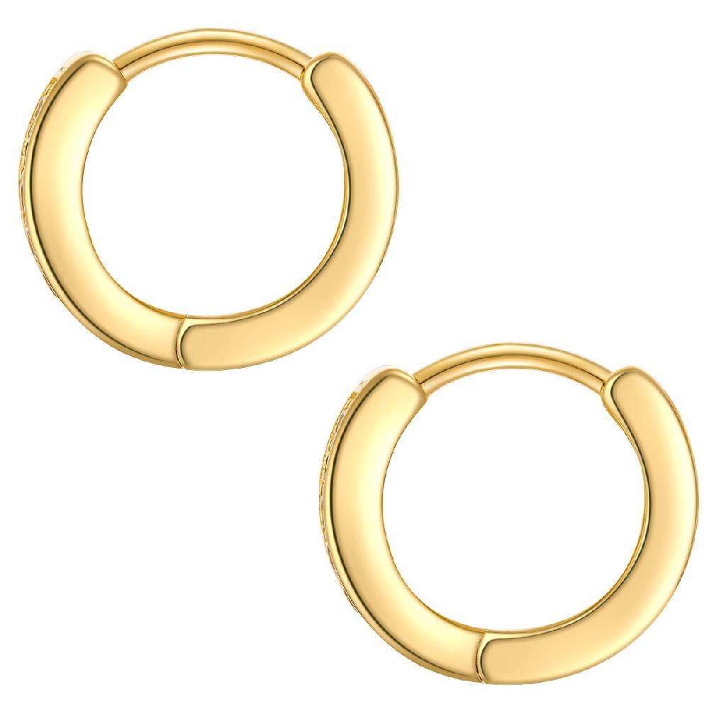 Rafaela Donata Creolen Sterling Silber gelbgold Zirkonia weiß Sonderangebot der Fabrik