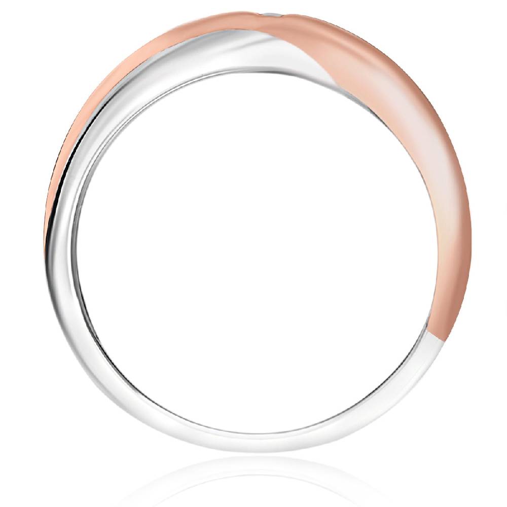 Rafaela Donata Ring Sterling Silber bi-Color Diamant weiß Im Verkauf