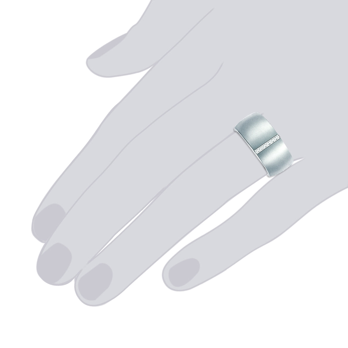 Rafaela Donata Ring Edelstahl verziert mit Kristallen von Swarovski® weiß Rabatt