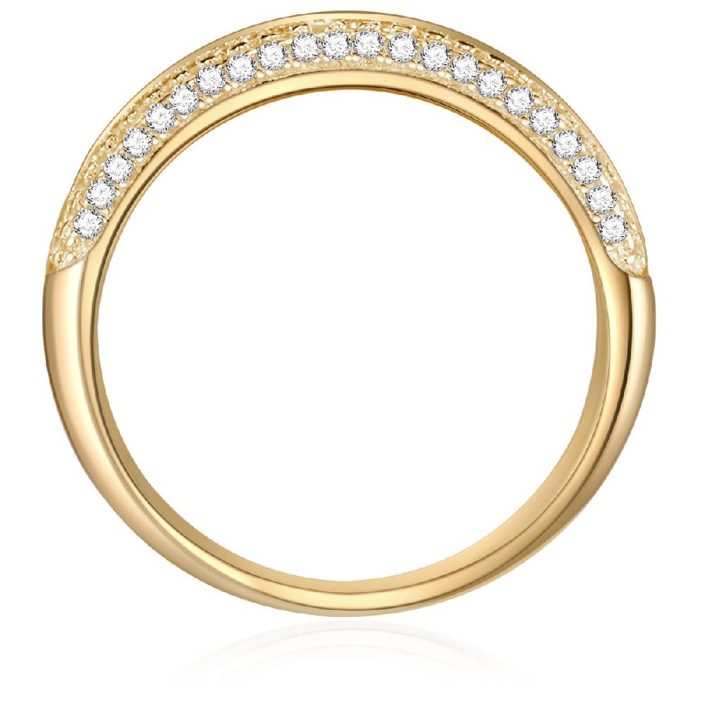 Rafaela Donata Ring Sterling Silber gelbgold Zirkonia weiß Großer Ausverkauf
