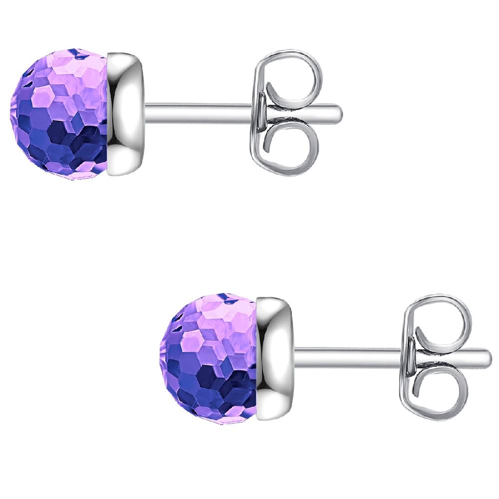 Rafaela Donata Ohrstecker Sterling Silber verziert mit Kristallen von Swarovski® lila Weihnachtsangebot