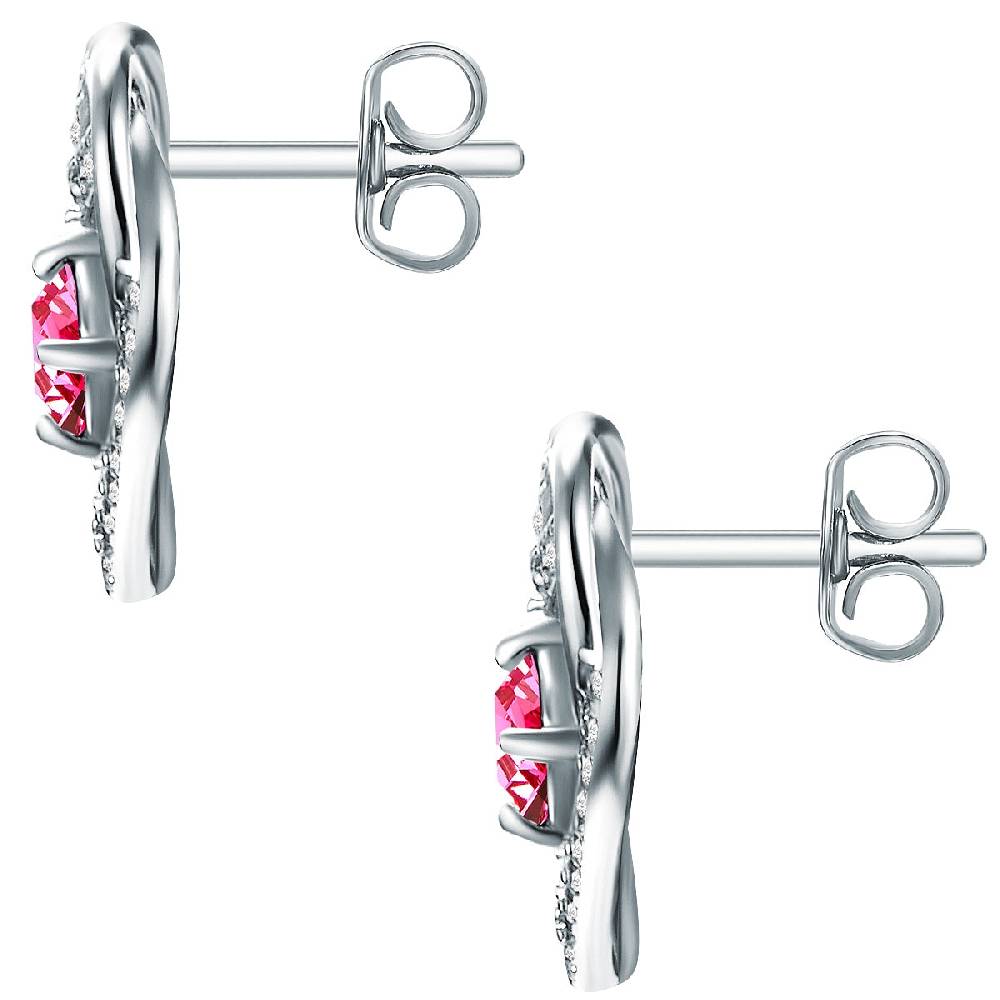 Rafaela Donata Ohrstecker Sterling Silber verziert mit Kristallen von Swarovski® pink Zirkonia weiß Osterangebot