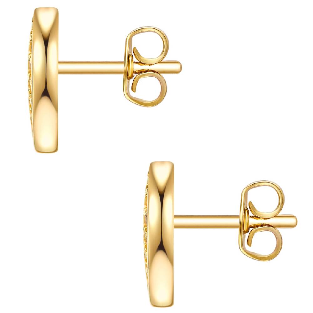 Rafaela Donata Ohrstecker Sterling Silber gelbgold Zirkonia weiß Valentinstagsangebot