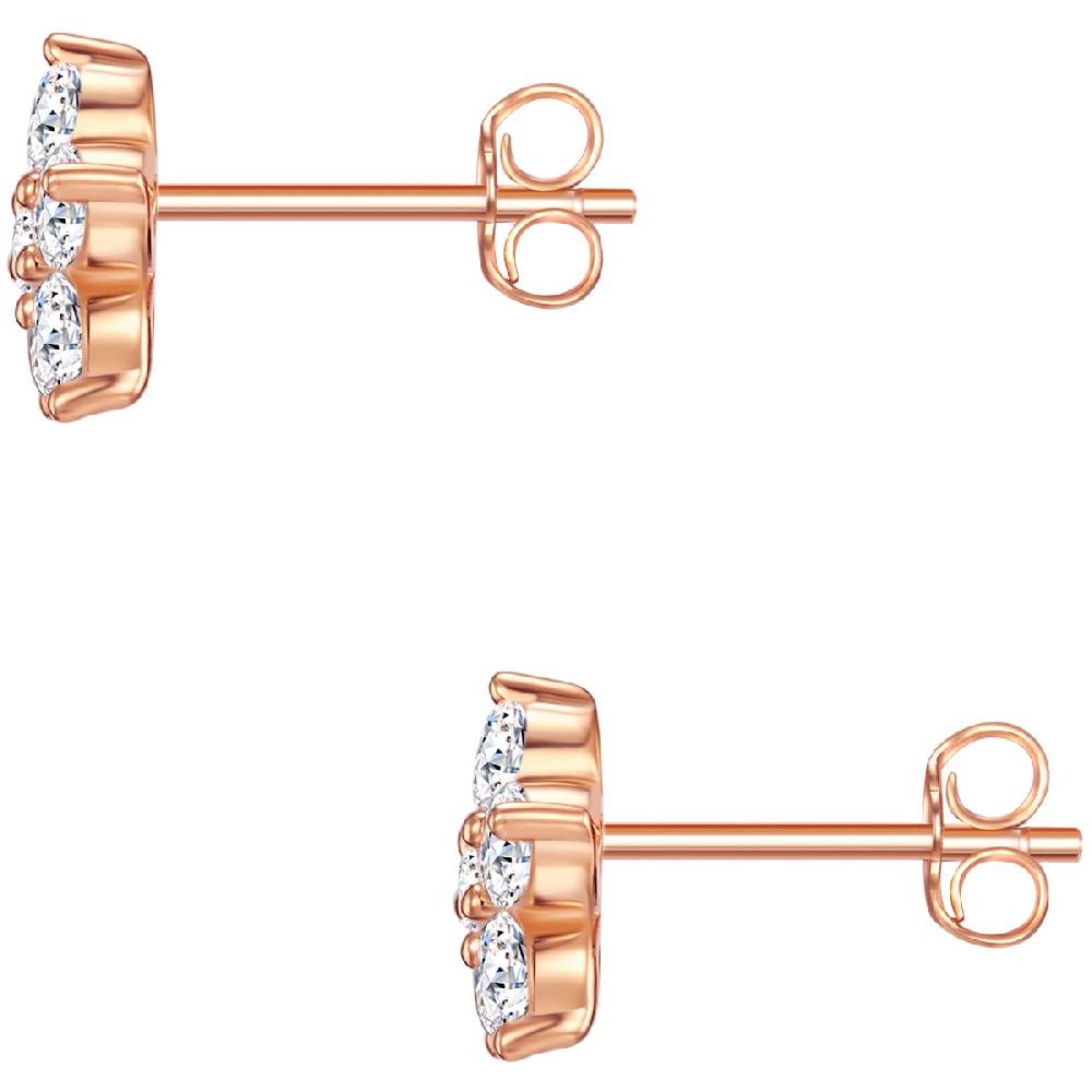 Rafaela Donata Ohrstecker Sterling Silber roségold Zirkonia weiß Lagerräumung