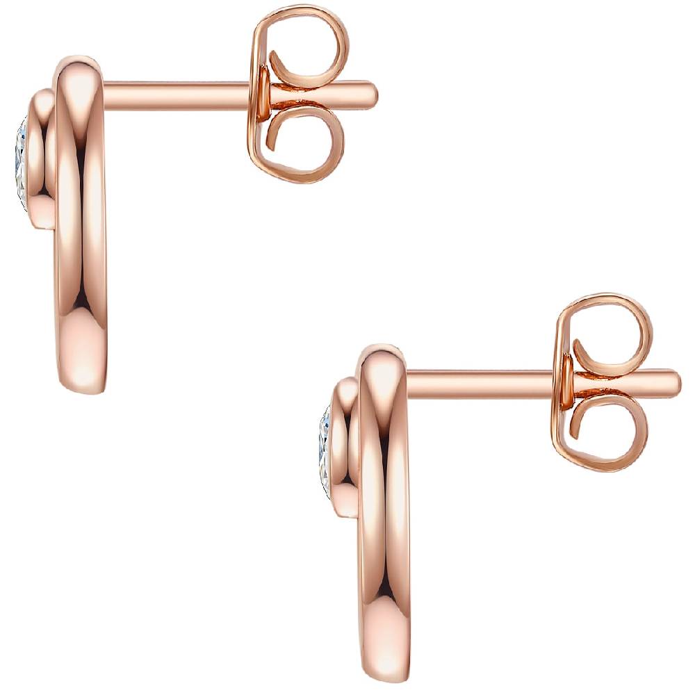 Rafaela Donata Ohrstecker Sterling Silber roségold Zirkonia weiß Neueste Mode
